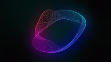 Yapay Zeka Konsepti. Soyut renkli dalgalar yapay zeka sesini görselleştiriyor. Parlayan Yapay Zeka Ses Spektrumu. Büyük veri işleme, yapay zeka öğrenme.