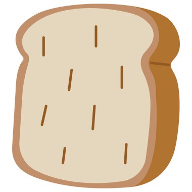 Ekmek tekli 2 beyaz arkaplan üzerinde şirin, vektör illüstrasyonu.