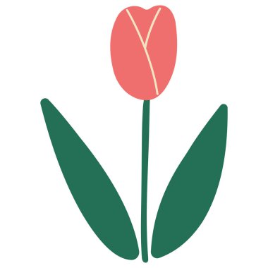 Çiçek Tek 10 beyaz arkaplan üzerinde şirin, vektör illüstrasyonu.