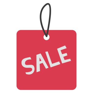 İndirimli Etiket Tekli 5 beyaz arkaplan üzerinde şirin, vektör illüstrasyonu.