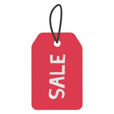 İndirimli Tekli Etiket 1 beyaz arkaplan üzerinde şirin, vektör illüstrasyonu.