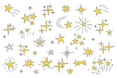 Kusurlu yıldız, ama sevimli, vektör çizimi