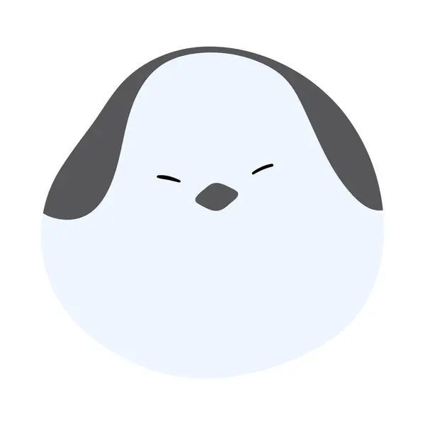 Long tailed tit or shima enaga Single 26 cute on a white background, vector illustration
