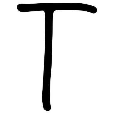 İngiliz alfabesi T-5 beyaz arkaplan üzerinde şirin, vektör illüstrasyonu.