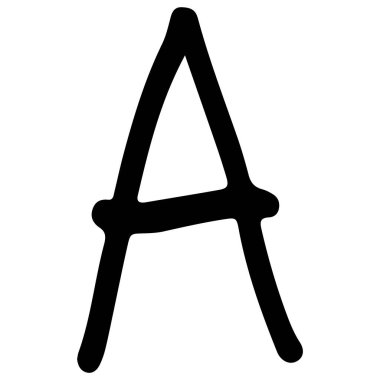 İngiliz alfabesi A 5 beyaz zemin üzerinde şirin, vektör illüstrasyonu.