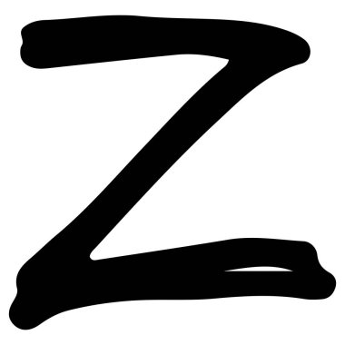 Beyaz arkaplan üzerinde z 4 sevimli İngilizce alfabesi, vektör illüstrasyonu.