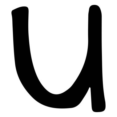 Beyaz arkaplanda 4 sevimli İngilizce alfabesi, vektör illüstrasyonu.