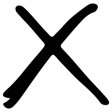 İngiliz alfabesi X-3 beyaz arkaplan üzerinde şirin, vektör illüstrasyonu.