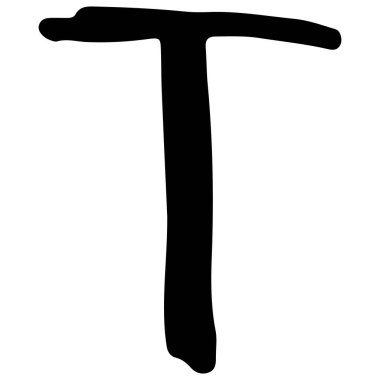 İngiliz alfabesi T-3 beyaz arkaplan üzerinde şirin, vektör illüstrasyonu.