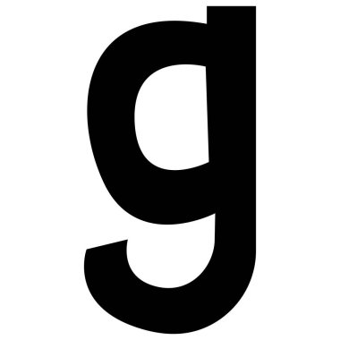 Beyaz arkaplanda İngilizce alfabe g 2 şirin, vektör illüstrasyonu