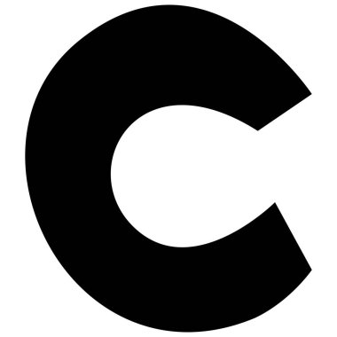 İngilizce alfabe c 2 beyaz arkaplan üzerinde şirin, vektör illüstrasyon