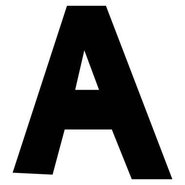 Beyaz arkaplanda A 1 şirin, vektör illüstrasyonu.