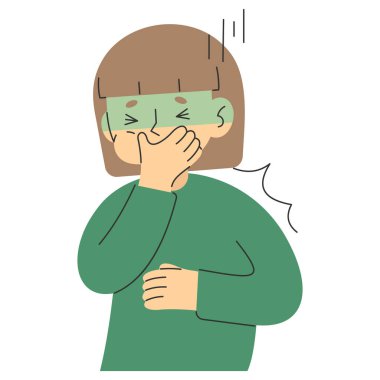 Beyaz arka planda 6 sevimli bulantı, vektör illüstrasyonu