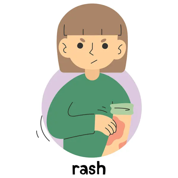 白色背景下的Rash 7可爱 矢量图解 — 图库矢量图片