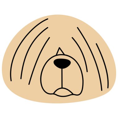 Beyaz arka planda çekici baş, vektör illüstrasyonu.