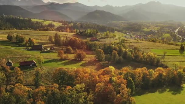 Vue Par Drone Sur Les Montagnes Tatra Fin Après Midi — Video