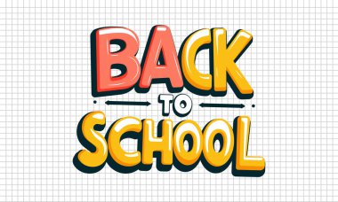 Okulun arka planına geri döndüm. Vektör illüstrasyonu