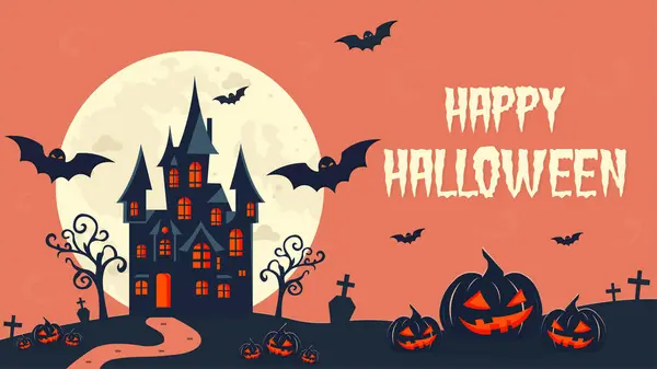 Mutlu Cadılar Bayramı duvar kağıtları. düz vektör illüstrasyonu