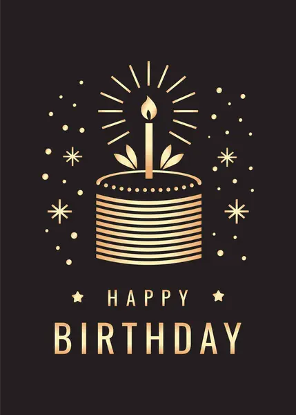 Mutlu yıllar siyah arka planda minimalist altın.