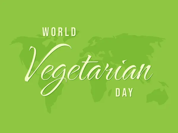 Dünya Vejetaryen Günü düz poster tasarımı