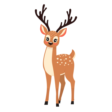 Yavru geyik şeffaf arka planda izole edilmiş