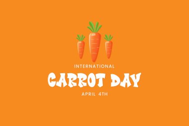 Uluslararası havuç günü düz vektör çizimi