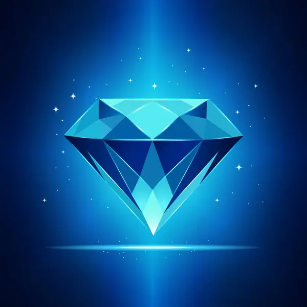 Parlak elmas düz vektör çizimi