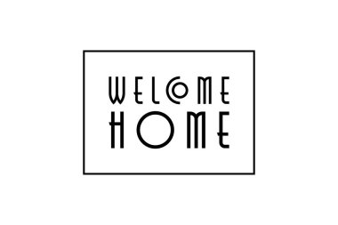 Şeffaf Arkaplanda İzole Edilmiş Ev İşareti Düz Vektör Resmine Hoşgeldiniz