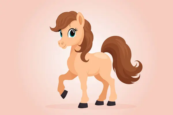 İzole edilmiş Şirin Küçük Midillinin Düz Vektör İllüstrasyonu.