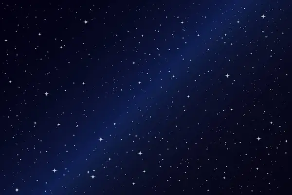 Parlak Yıldızlı Gece Gökyüzü Arkaplan Vektör İllüstrasyonu.