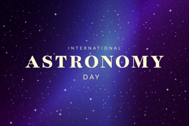 Uluslararası Astronomi Günü Sancak Vektörü İllüstrasyonu.