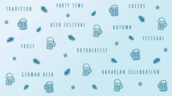 Oktoberfest minimalist arkaplan vektörü illüstrasyonuName.