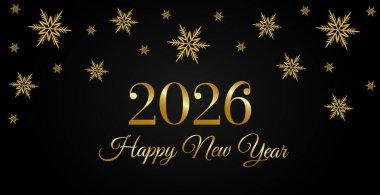 Mutlu Yeni Yıl Sancak Vektör İllüstrasyonu.