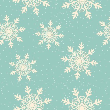 kar taneleri Dikişsiz desen vektör çizim.