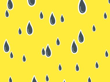 Su damlaları pürüzsüz. Elle çizilmiş yağmur arkaplanı