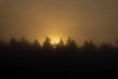 İsveç 'in orta kesiminde gündoğumu