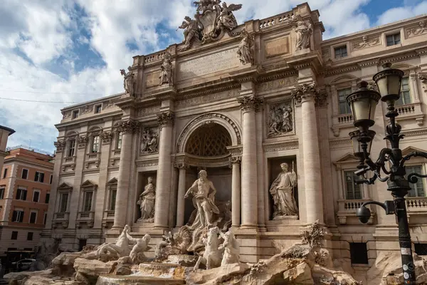 Rome Italy Trevi Fountain Largest Famous Fountains Rome Built Facade Royalty Free Stock Images