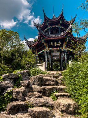 Çin şehrinin güzel mimarisi