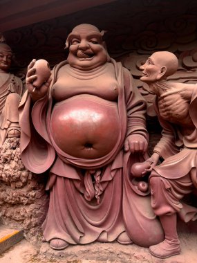 Buda 'nın tapınağındaki Tanrı heykeli. 