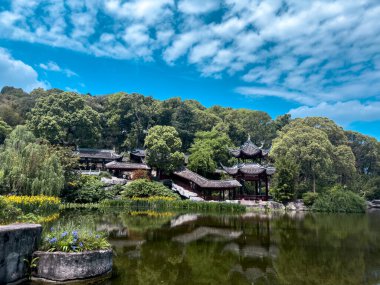 Çin şehrinin güzel mimarisi.