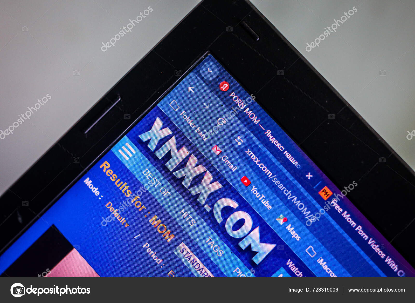 Jakarta Indonesia June 2024 Closeup Laptop Screen Xnxx Adult Website