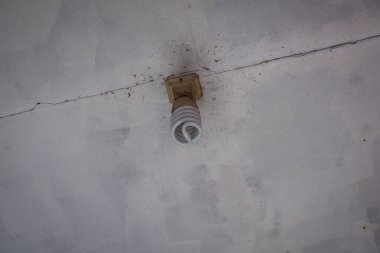 Ampullü eski kirli duvar 