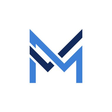 V ve M harfi logo kavramı