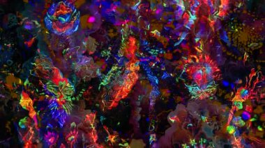 Psychedelic video loop. HQ abstract looping background animation, suitable as Live VJ loop, VJ footage, VJ visuals, editors, streamers, Youtube, Twitch, projection, Festivals, etc. Loopable Moving Motion Graphics clip, 1080p, 1440p, 4K. High quality