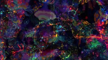 Psychedelic video loop. HQ abstract looping background animation, suitable as Live VJ loop, VJ footage, VJ visuals, editors, streamers, Youtube, Twitch, projection, Festivals, etc. Loopable Moving Motion Graphics clip, 1080p, 1440p, 4K. High quality
