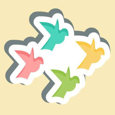 Çıkartma Arkaplanı. Fotoğraflar ve İllüstrasyon sembolüyle ilgili. Basit tasarım çizimi