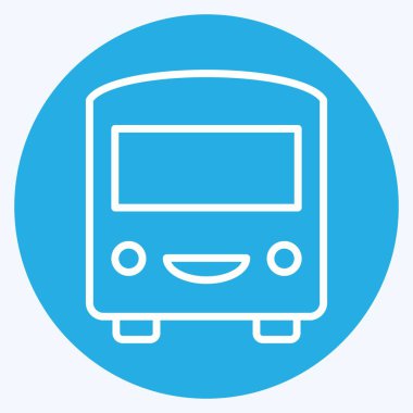 Simge Taşımacılığı. Fotoğraflar ve İllüstrasyon sembolüyle ilgili. Mavi gözlü. Basit tasarım çizimi