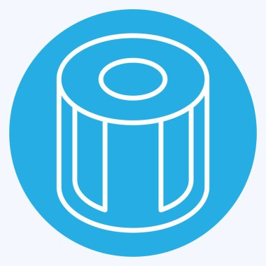 Simge Nesnesi. Fotoğraflar ve İllüstrasyon sembolüyle ilgili. Mavi gözlü. Basit tasarım çizimi