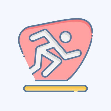 Simgesel Spor. Fotoğraflar ve İllüstrasyon sembolüyle ilgili. Karalama stili. Basit tasarım çizimi