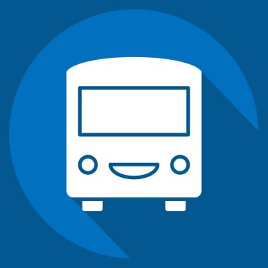 Simge Taşımacılığı. Fotoğraflar ve İllüstrasyon sembolüyle ilgili. Uzun gölge tarzı. Basit tasarım çizimi